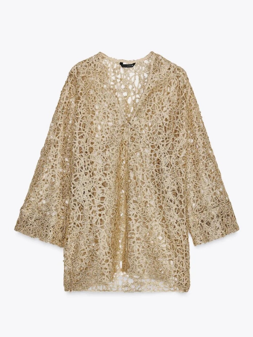 Zara Gold Crochet Blouse